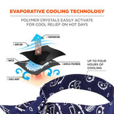 Ergodyne - Cooling Bandana, Tie Western 12306, Navy | ERCBT6700NN0000